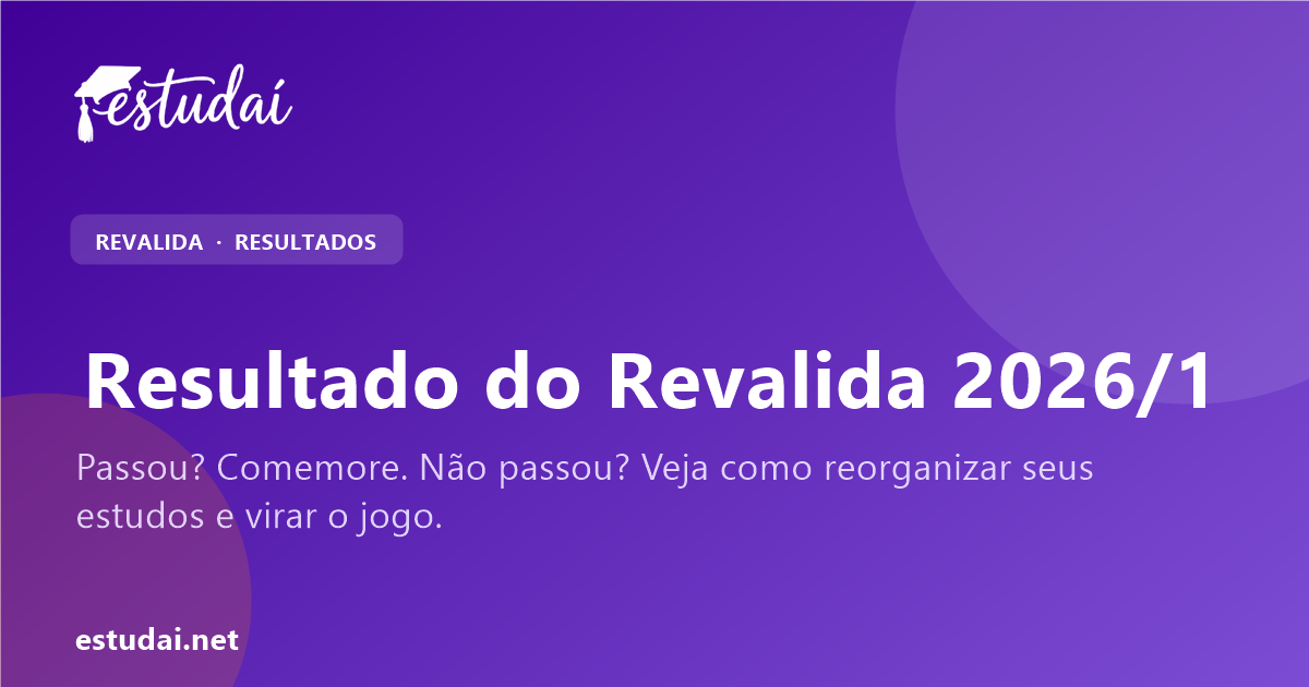Resultado do Revalida 2026/1: passou? Comemore. Não passou? Reveja como está estudando